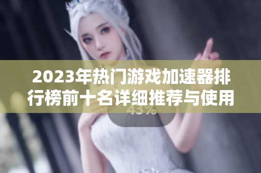 2023年热门游戏加速器排行榜前十名详细推荐与使用体验分析