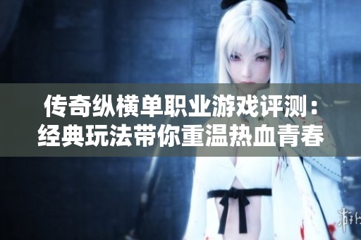 传奇纵横单职业游戏评测：经典玩法带你重温热血青春