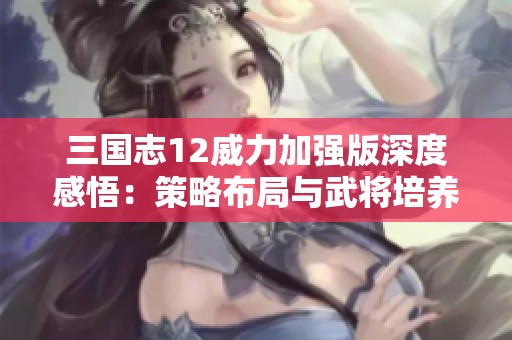三国志12威力加强版深度感悟：策略布局与武将培养的全面探讨
