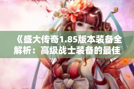 《盛大传奇1.85版本装备全解析：高级战士装备的最佳职业选择》