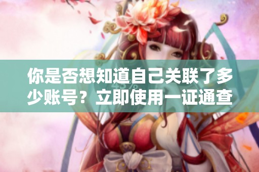 你是否想知道自己关联了多少账号？立即使用一证通查功能了解详情！