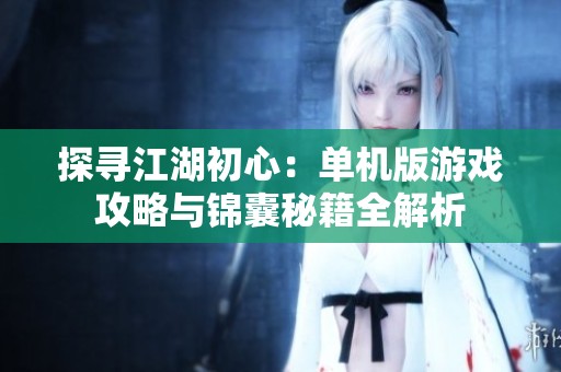探寻江湖初心：单机版游戏攻略与锦囊秘籍全解析