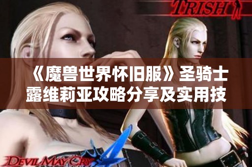 《魔兽世界怀旧服》圣骑士露维莉亚攻略分享及实用技巧解析