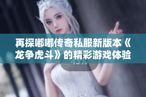 再探嘟嘟传奇私服新版本《龙争虎斗》的精彩游戏体验与畅游之旅
