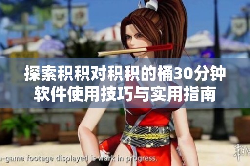 探索积积对积积的桶30分钟软件使用技巧与实用指南